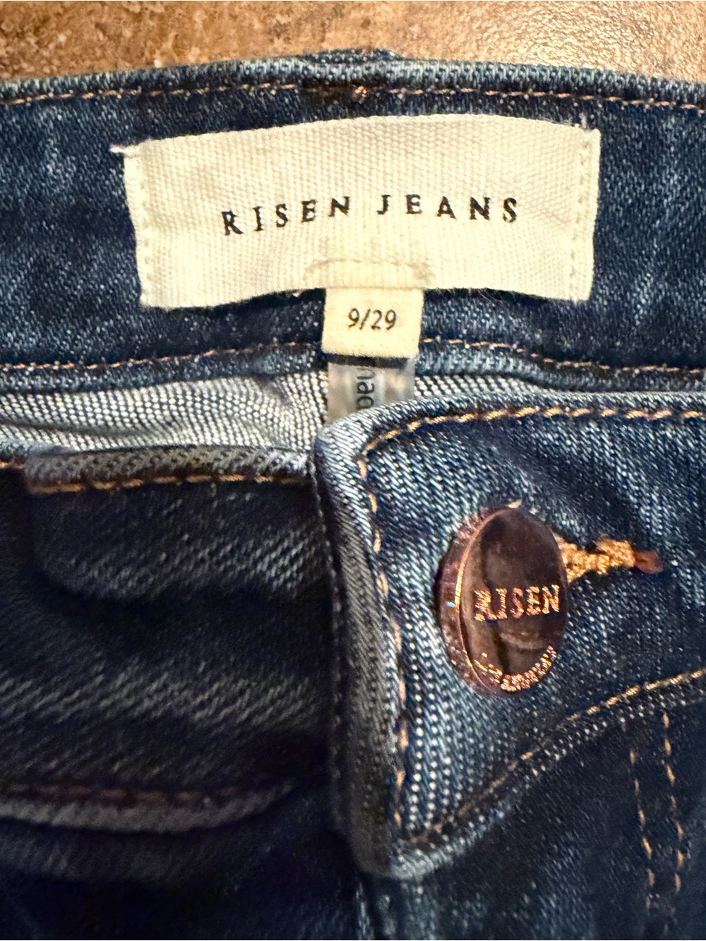 Risen High-Rise Wide-Leg Women's Jeans in Medium Blue Wash - Picture 2 of 4